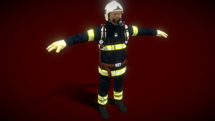 Fire Man V5 3D Model