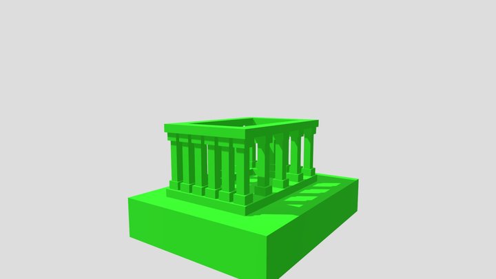 Minecraft Temple 3D Model