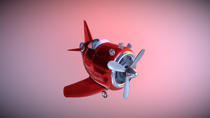 Red Plane 3D Model