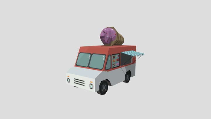 Ice Cream Truck 3D Model