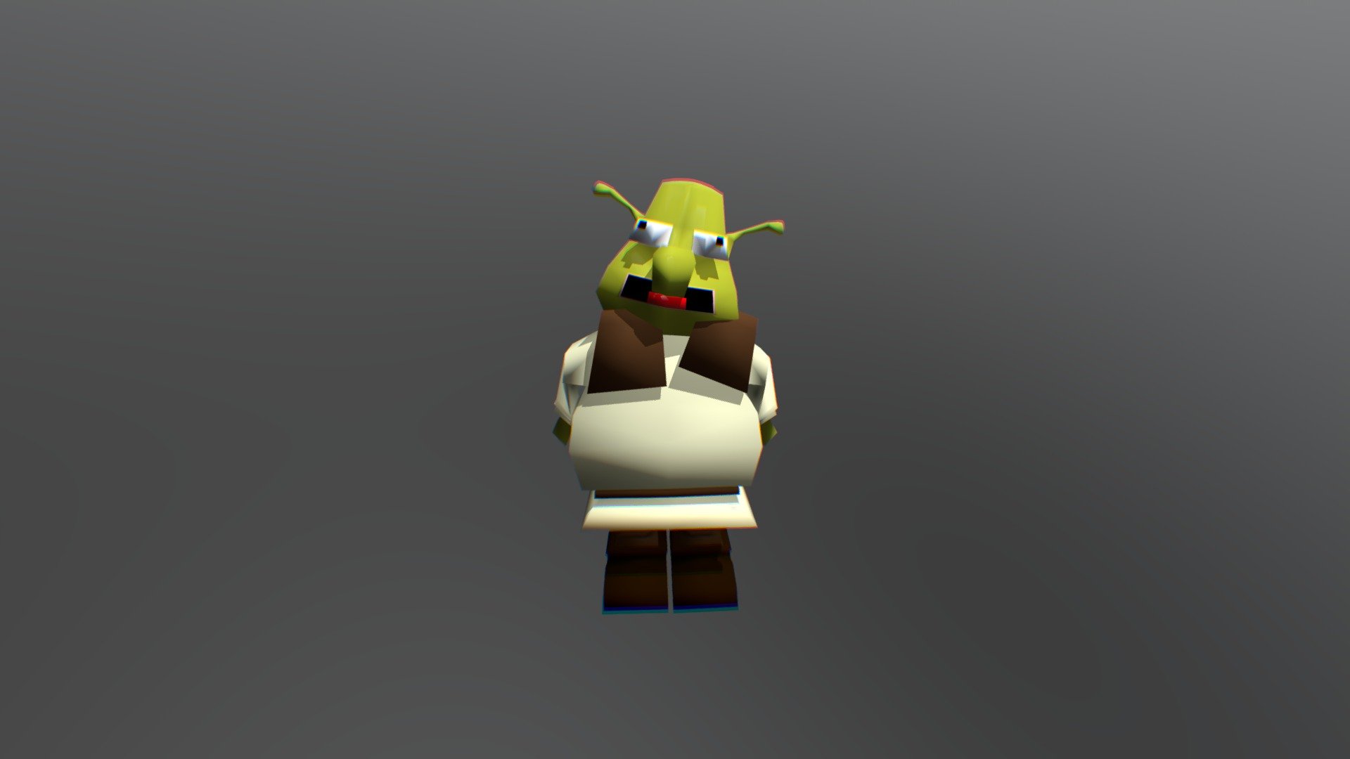 stupid looking shrek waving
