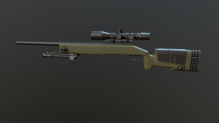M40 A3 - Game Ready - Sniper Rifle 3D Model