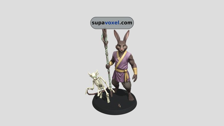 Rabbit Monk Miniature - Image to 3D - SupaVoxel