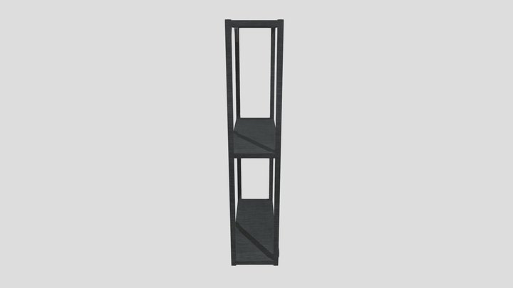 Shelf with hooks 3D Model