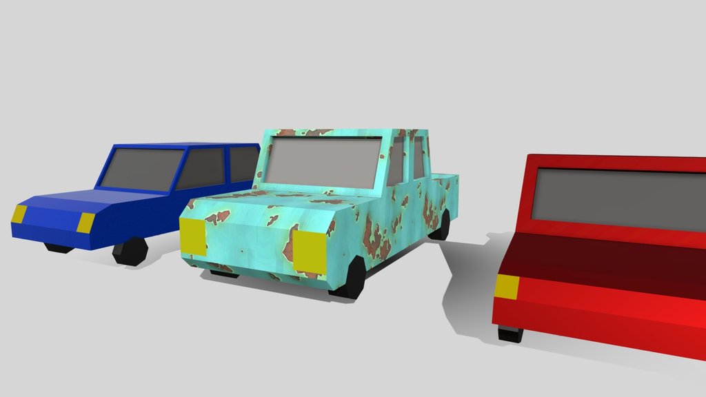 Low-Poly Retro Cars
