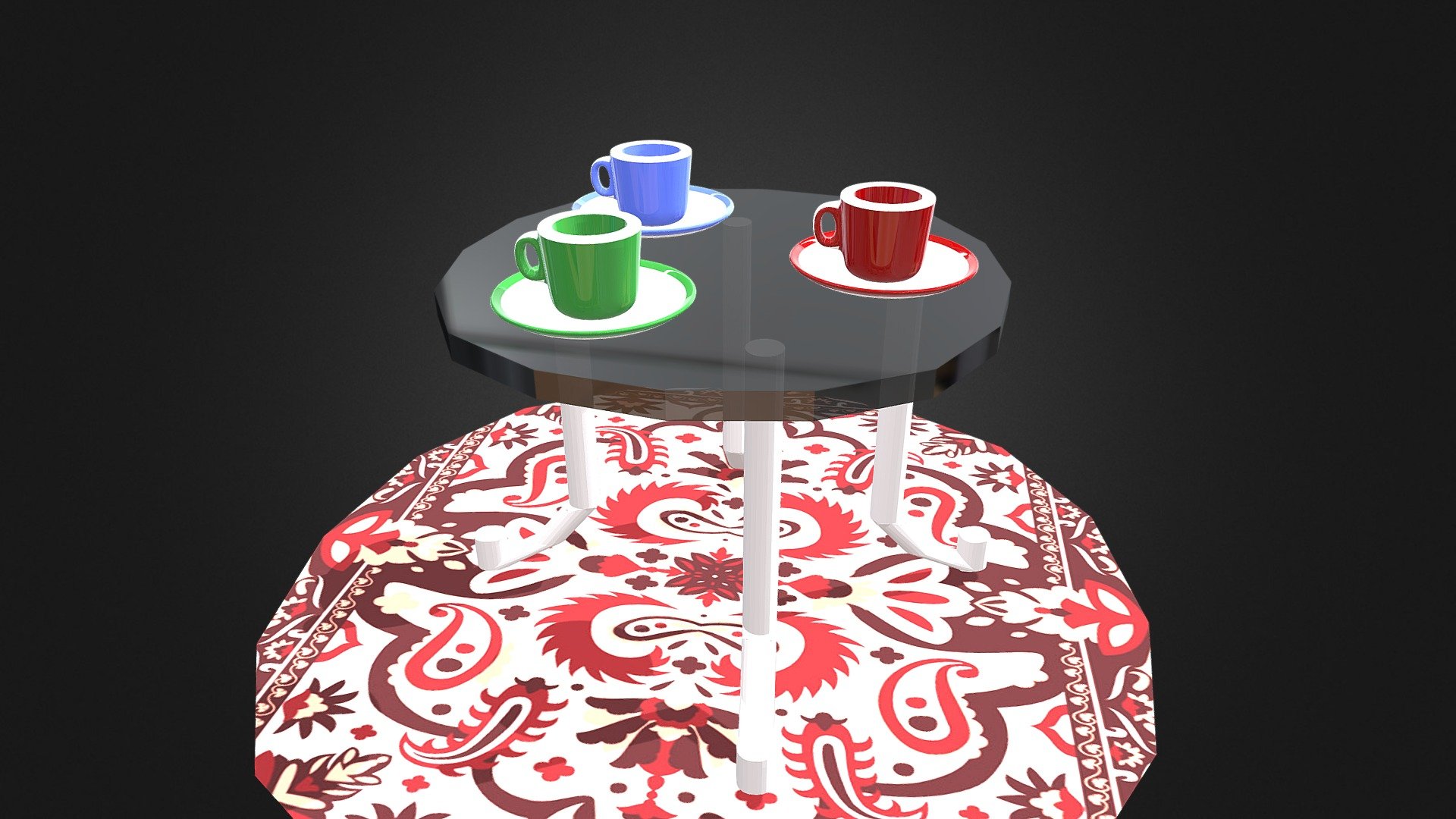 Lowpoly Tea Table