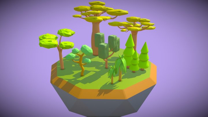 Low Poly Trees – Free 3D Model STL