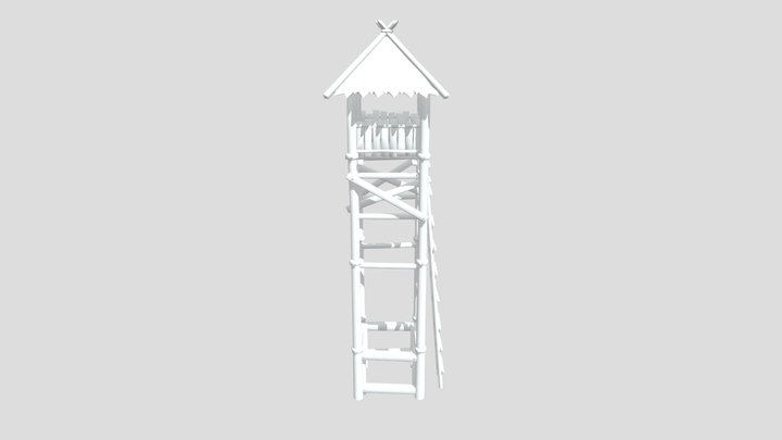 Wood Tower 3D Model