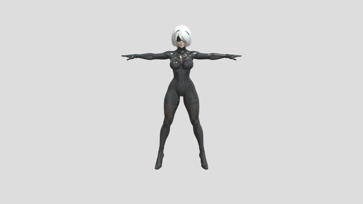 Nier automata 2B 3D Model