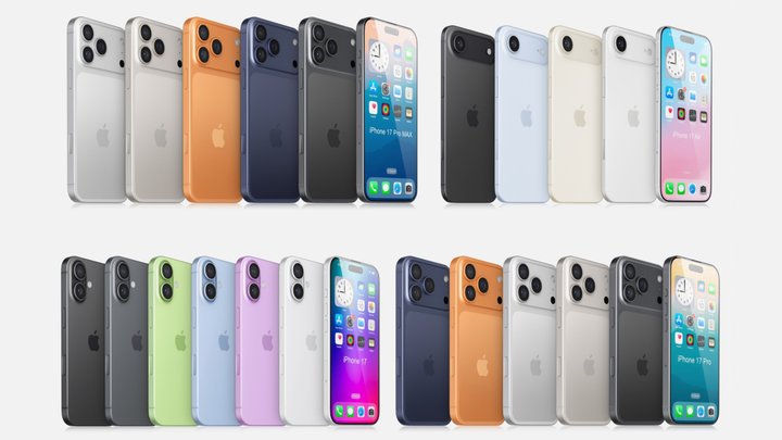 Apple iPhone 17 collection v2 All colors – Free 3D Model STL