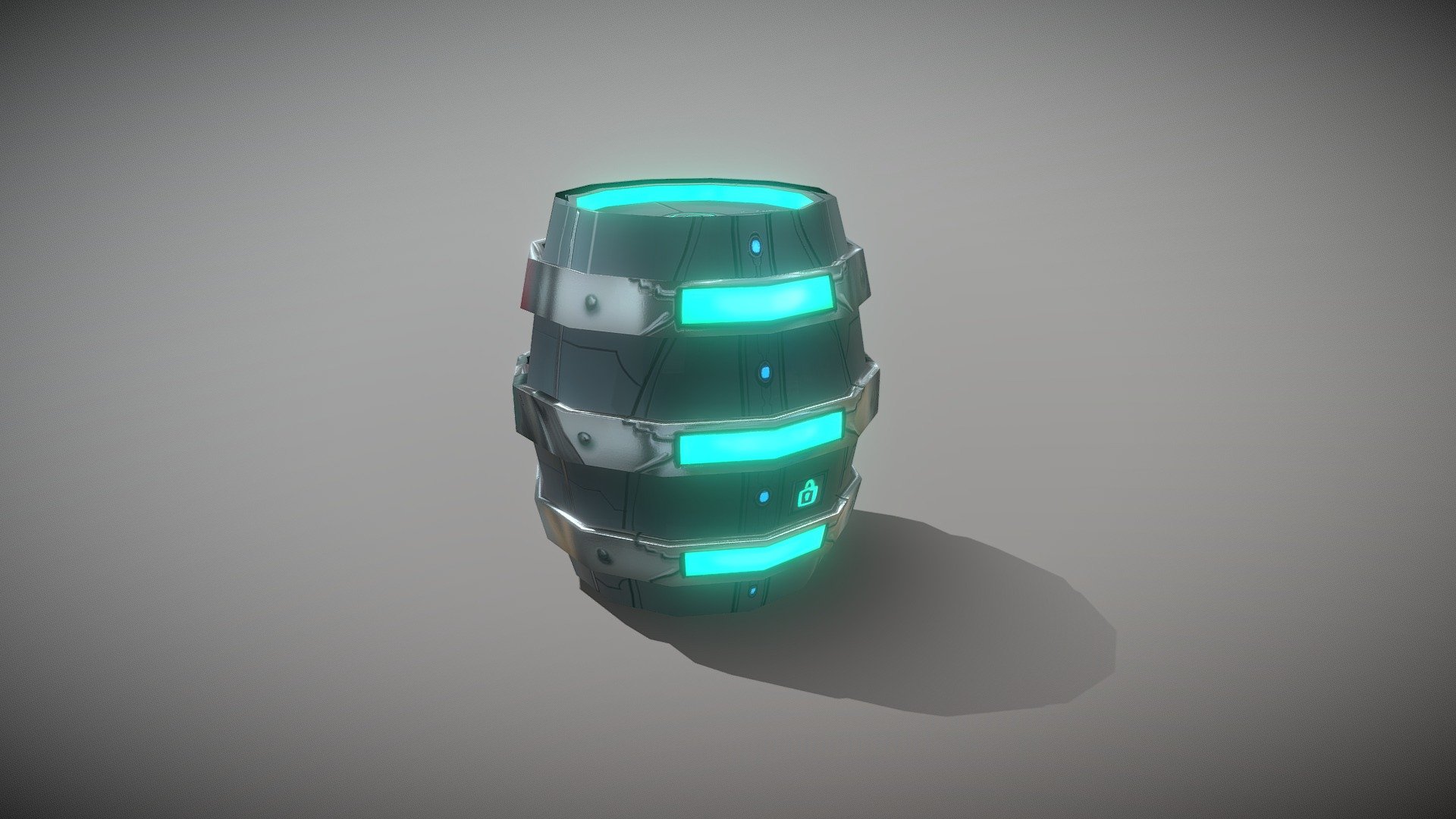 Hand-Painted Sci-fi Barrel