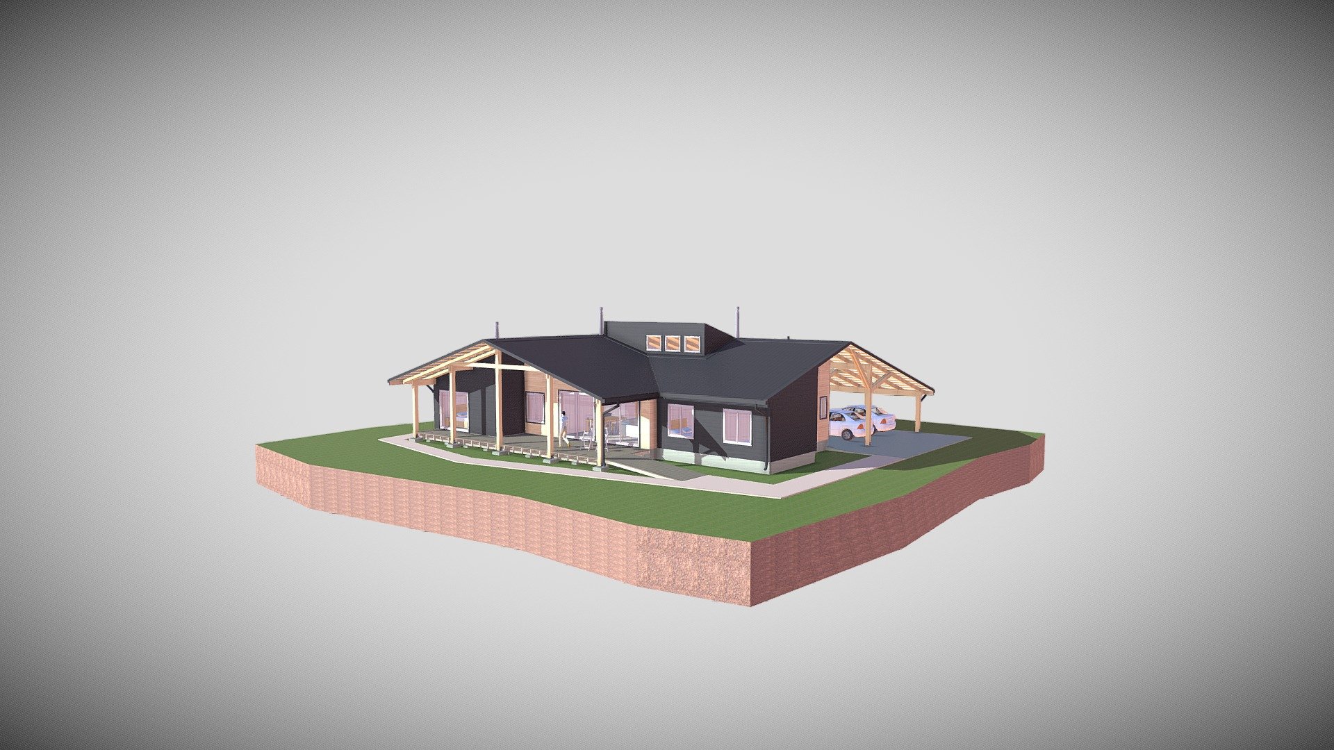 Casa Ohana, Ancud, Chile — Sketchfab embed 3D viewer