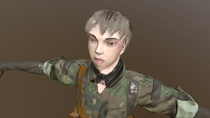 Snake Eater-Female Sniper 3D Model
