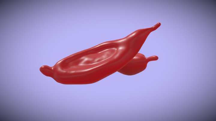 Drepanocytes - sickle cells 3D Model