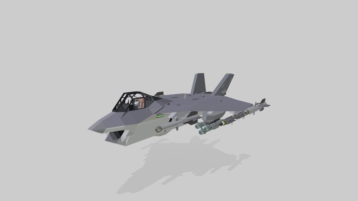 X-51 “Shark” VTOL Multirole Multi-Mission Jet 3D Model