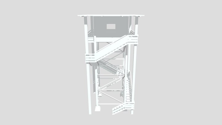 Watch Tower Scary Baboon 3D Model