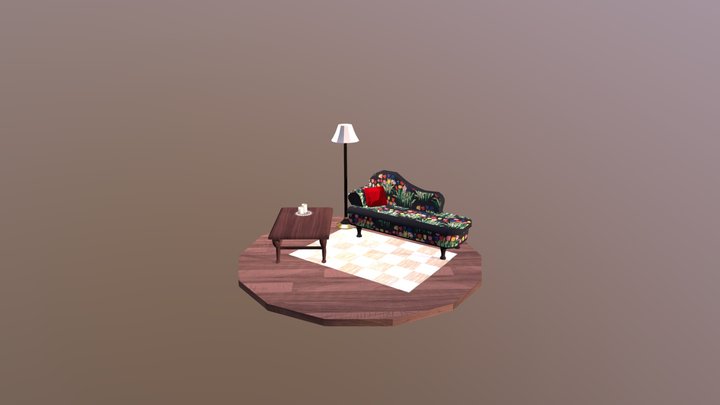 A cozy lil sofa 3D Model