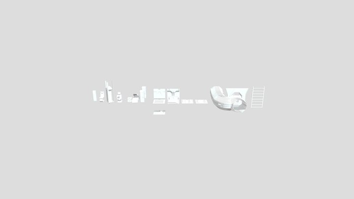 Assets for the spaceship isolation ship 3D Model