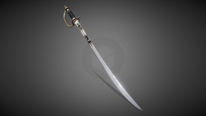 Kazakh Kylysh (Sword) 3D Model