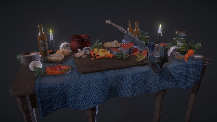 Tymon Harlender - Feasting Table 3D Model