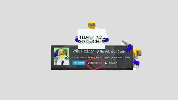 THANK YOU GUYS SO MUCH!!! – Kostenloses 3D-Modell STL