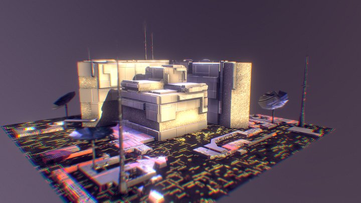 building 03  sci-fi  base _01 3D Model