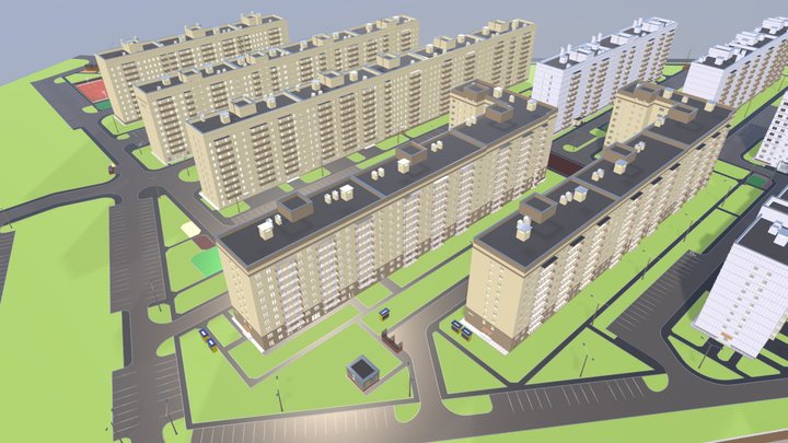 Жилой комплекс «Лазурный» 3D Model