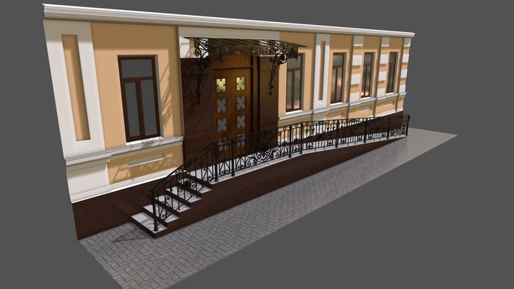 Козырёк перила 3D Model