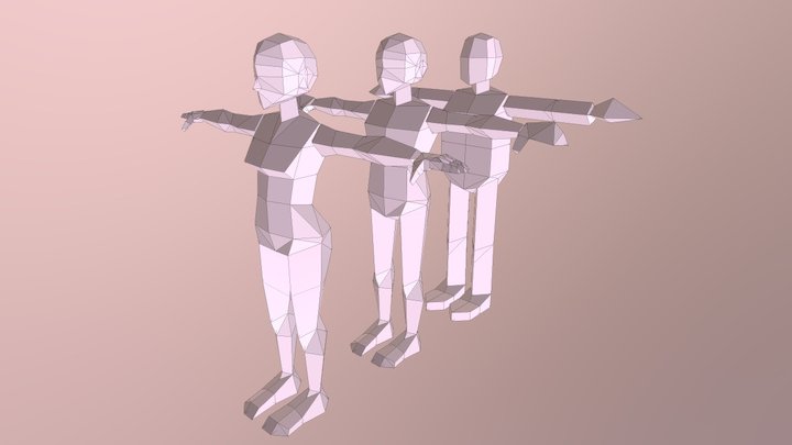 Low Poly Humanoids* 3D Model