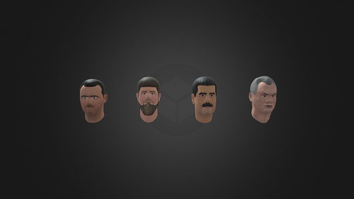Heads Pack - 3D Politics Caricature 3D Model
