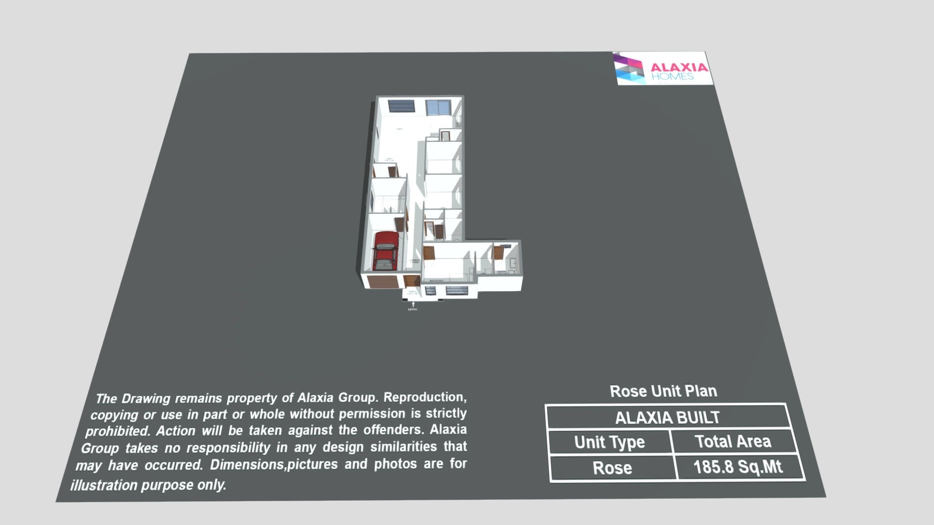Millfield Rise - Rose Unit Plan - 3D model by SquareYards (@square ...