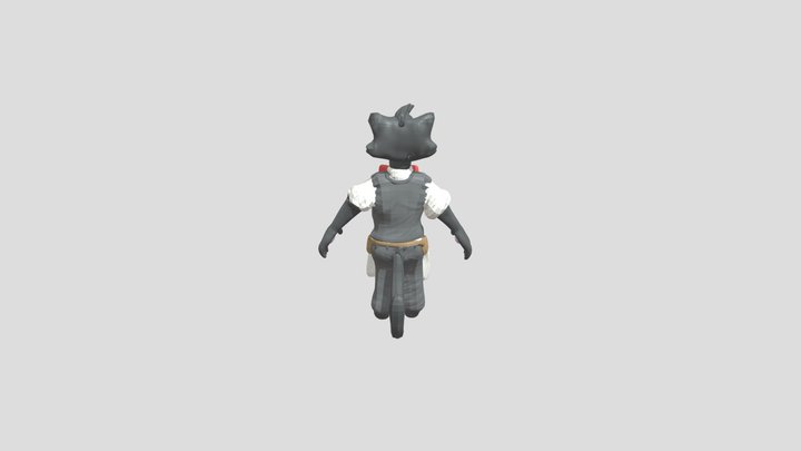 Tiny the Bartender cat 3D Model