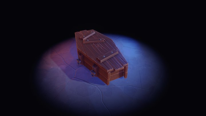 Stylized Coffin 3D Model