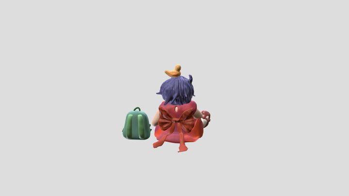 Angry Duck Girl 3D Model