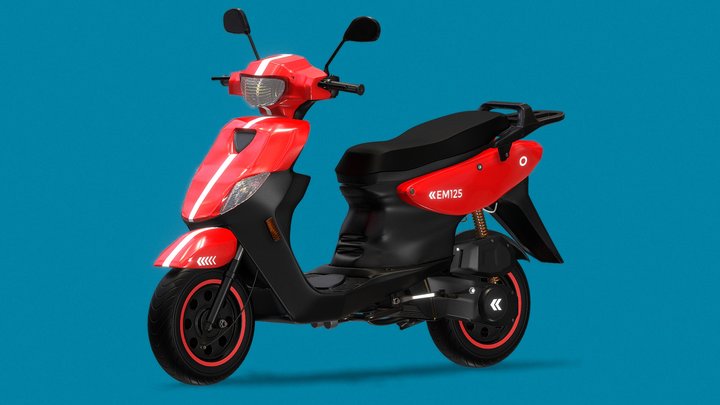 125cc Scooter - Motorcycle 3D Model