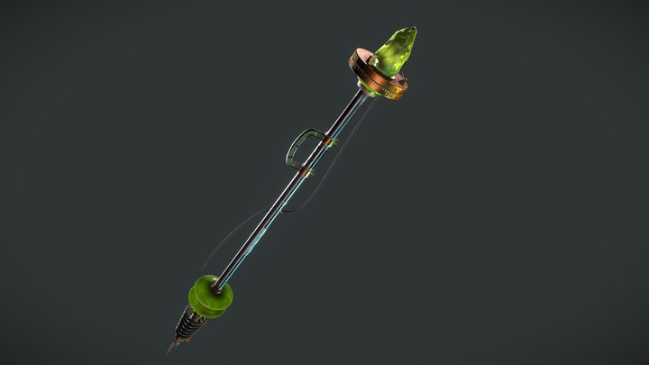 Robot Mage Staff 3D Model