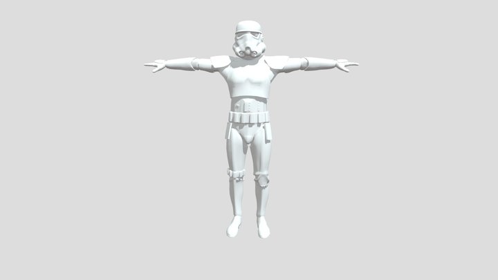 SWBF2 Stormtrooper model pre rigged 3D Model