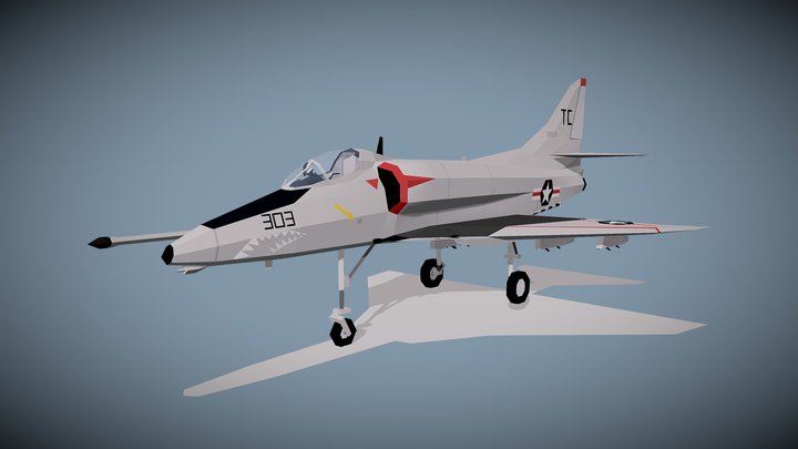 TCA A-4E Skyhawk 3D Model