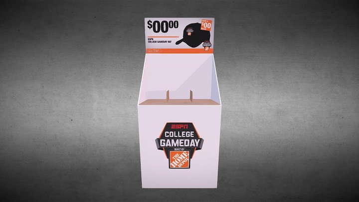 College Game Day - Home Depot - Hat Display 3D Model