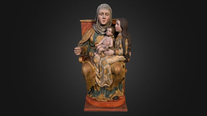 Santa Ana, la Virgen y el Niño. Pedrera. 3D Model