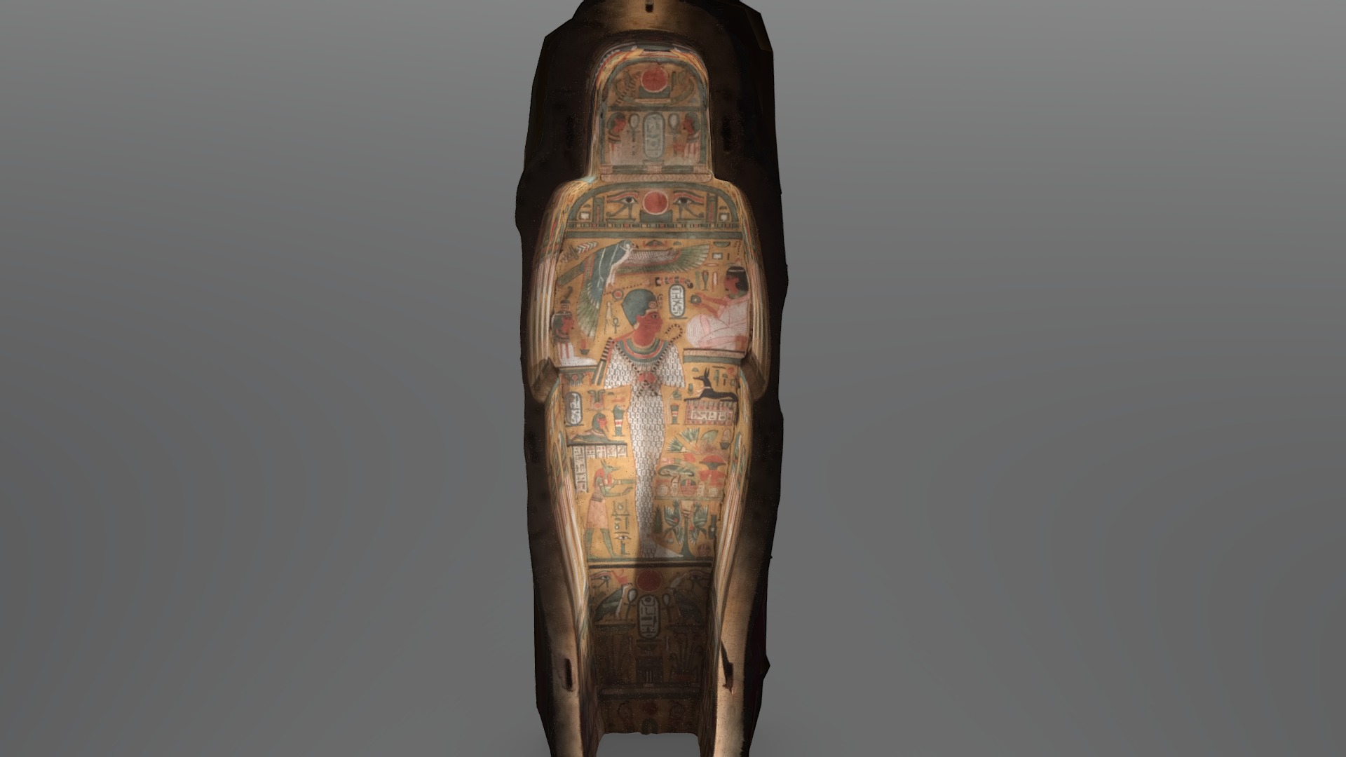 3D model Egyptian Sarcophagus 3D Scan - This is a 3D model of the Egyptian Sarcophagus 3D Scan. The 3D model is about a person wearing a robe.
