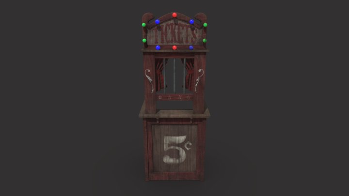 TIcketbooth 3D Model