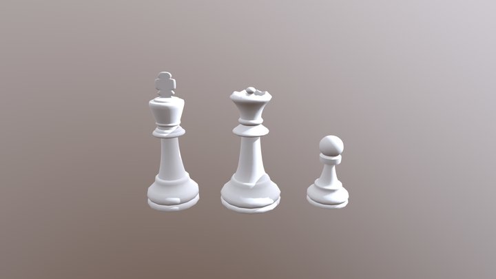 Chess Pieces UV Final 3D Model