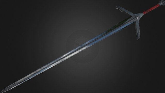 Witcher Silver Sword 3D Model