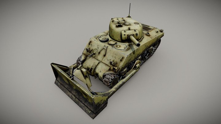 Sherman Tank 3D Model