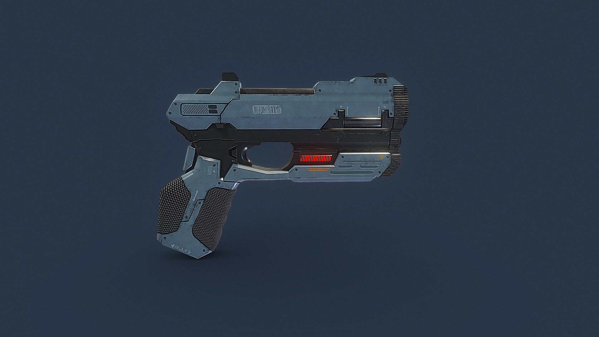 Low Poly Cyberpunk Sci-Fi Pistol Gun Futuristic - Buy Royalty Free 3D ...