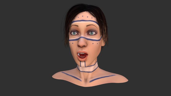 Blended morph pose - Surprise 3D Model
