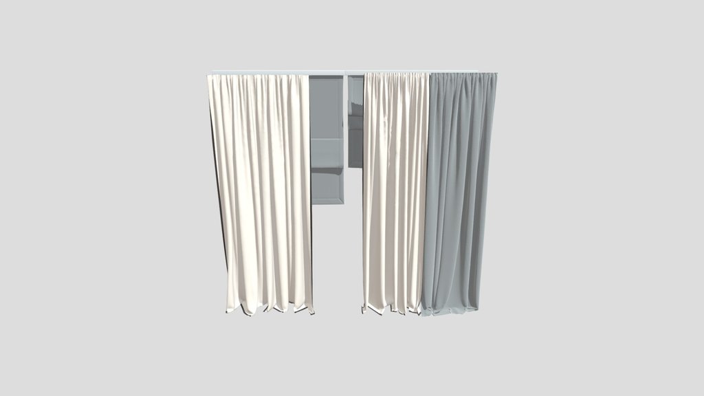 Gd Silk And Cotton Curtain Set