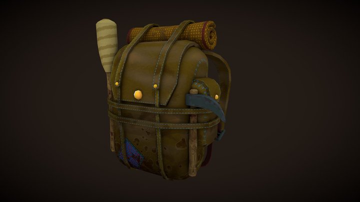 Traveler's backpack Dnd 3D Model