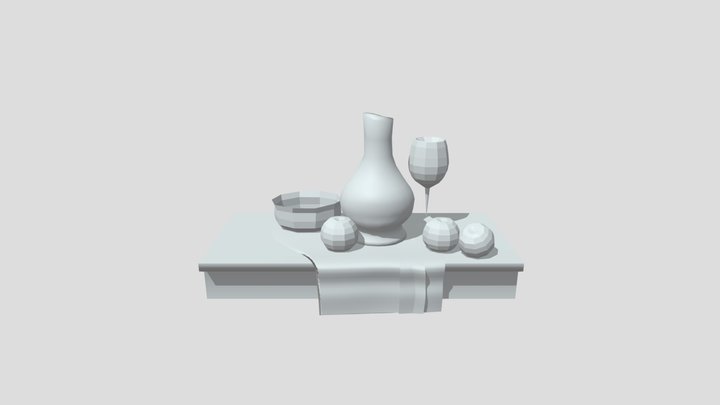 Uncolored still life 3D Model